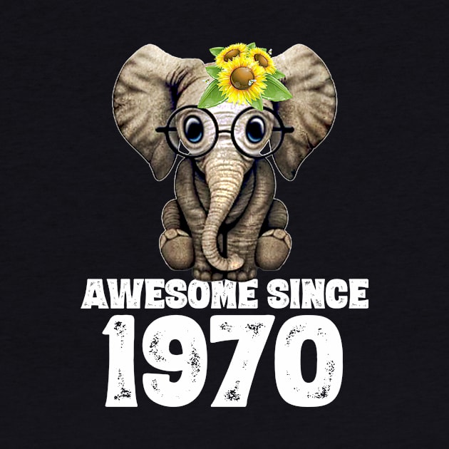 Awesome since 1970 50 Years Old Bday Gift 50th Birthday by DoorTees